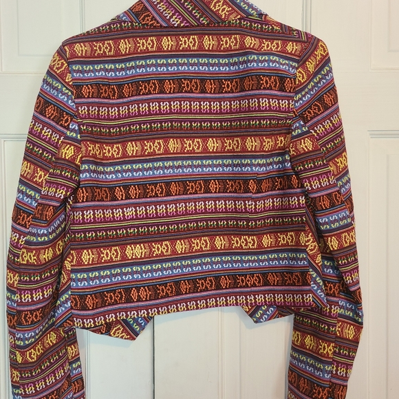 Maude African Print Cropped Mini Blazer - Picture 2 of 3